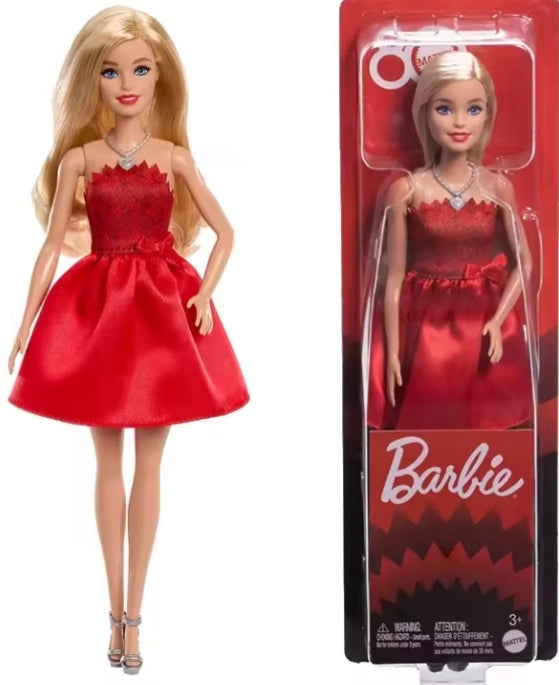Original Barbie 80th Anniversary Celebration Fashionistas Doll Ruby-Red Dress dll tys