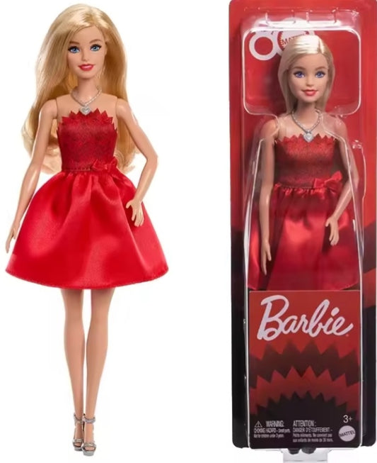 Original Barbie 80th Anniversary Celebration Fashionistas Doll Ruby-Red Dress dll tys