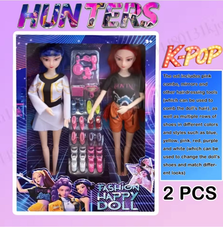 KPop Demon Hunters Character Figures, Dolls, 2 Piece Set dll tys