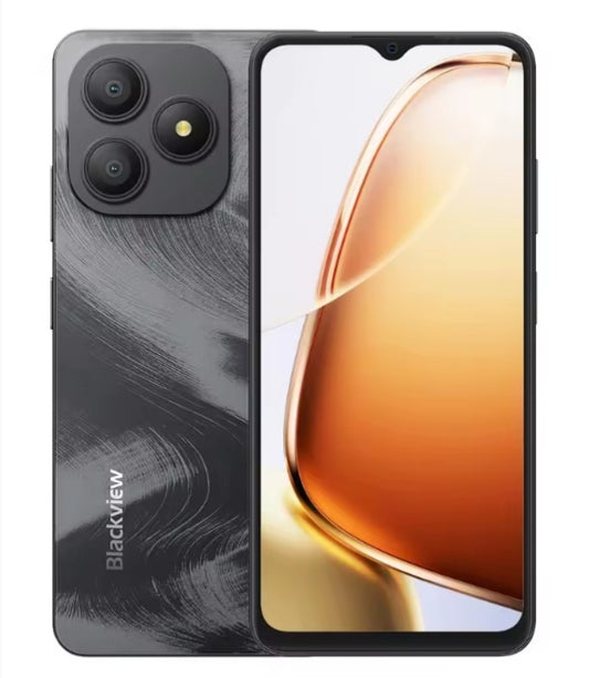 Blackview Wave 9C 4G Android 15 Smartphone 6.56inch HD Screen ROM 128GB (Black) Smartphone + FREE BT Earphones + FREE US Plug Adapter. smp