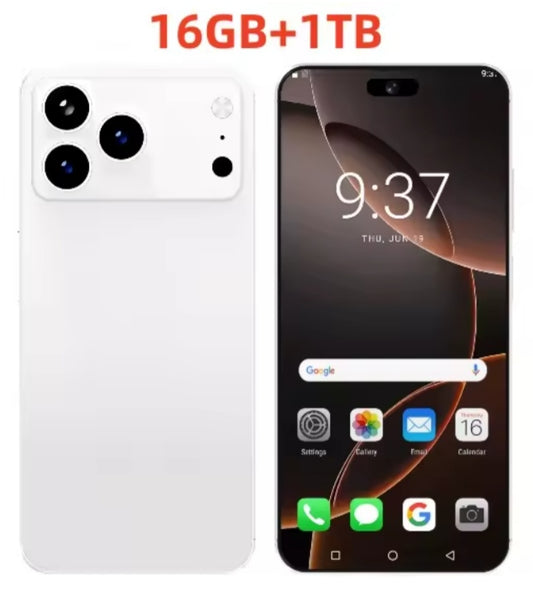 Hot 2026 New XS17 Pro Max 7.3inch HD 4K 4G 5G Android 16GB+1TB (White) Smartphone smp
