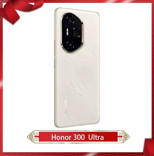 Honor 300 Ultra 5G China Version White Smartphone Dust Water & Scratch Resistant HD Screen Super/Fast Charging Smartphone (RAM 12GB+512GB ROM) + FREE Gift. smp