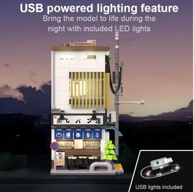 Japanese LED City Building Blocks Set Toys tys bbs