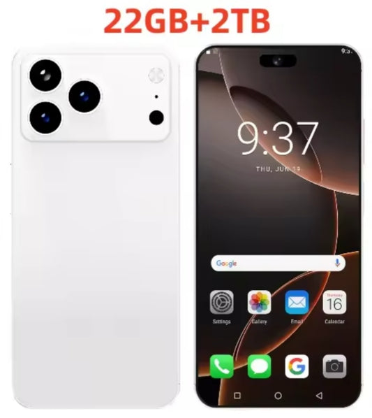 Hot 2026 New XS17 Pro Max 7.3inch HD 4K 4G 5G Android 22GB 2TB (White) Smartphone smp