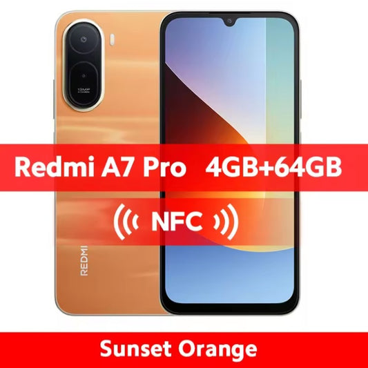 Xiaomi Redmi A7 Pro Global Version Orange Smartphone Facial Recognition & Fingerprint Unlock Function Dust Water & Scratch Resistant HD Screen Super/Fast Charging Smartphone. smp