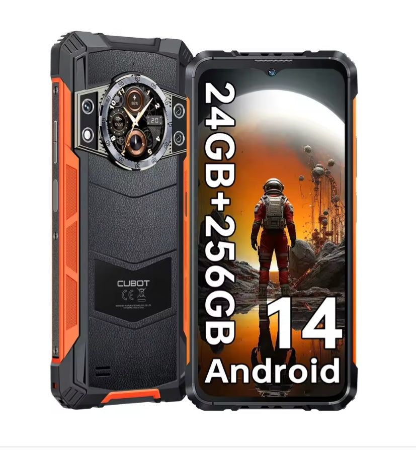 CUBOT Kingkong Ace 3 Waterproof Smartphone Global Version Super/Fast Charging HD Screen Android 14 (Orange) Smartphone smp