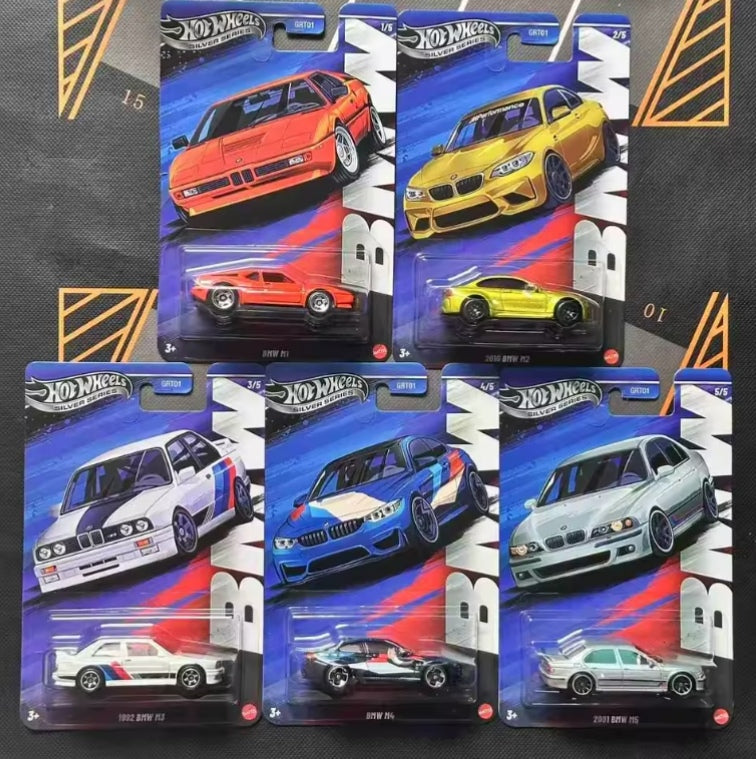 Hot Wheels 2025 BMW Silver Series "A St Of 5 BMW" Toy Cars tys crs
