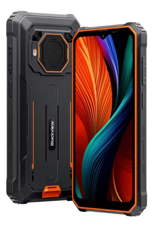 Blackview BV6200 Plus 4G Android 14 Smartphone 6.56inch Screen RAM 8GB+256GB ROM (Orange) Smartphone smp