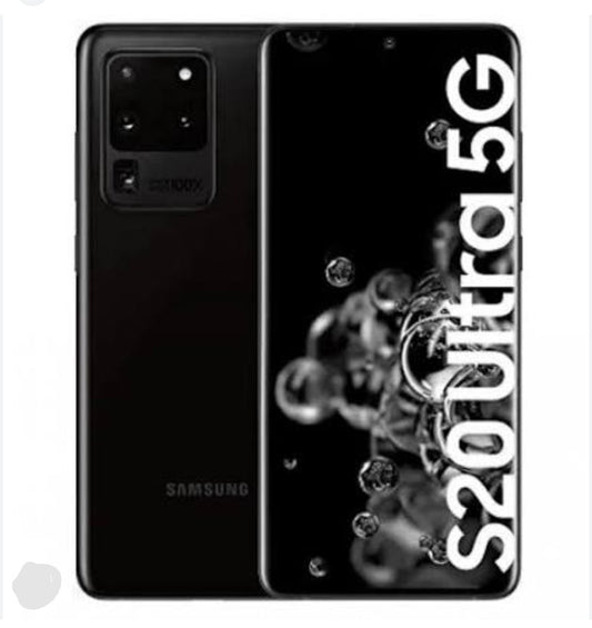 Samsung Galaxy S20 Ultra 5G Global Version Smartphone Facial Recognition & Fingerprint Unlock Function Dust Water & Scratch Resistant HD Screen Super/Fast Charging (G988F Full Set) (Black) Smartphone smp