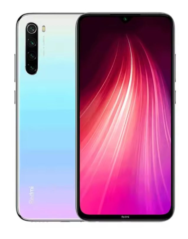 Xiaomi Redmi Note 8 4G Global Version White Smartphone Facial Recognition & Fingerprint Unlock Function Dust Water & Scratch Resistant HD Screen Super/Fast Charging (RAM 6GB+128GB ROM) Smartphone + FREE Gift. smp