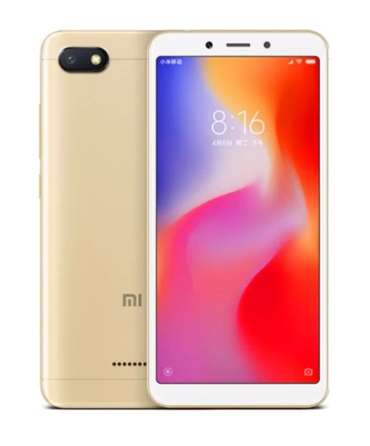 Xiaomi Redmi 6A Global Version Gold Smartphone Facial Recognition & Fingerprint Unlock Function Dust Water & Scratch Resistant HD Screen Super/Fast Charging (RAM 2GB+16GB ROM) Smartphone + FREE Gifts. smp