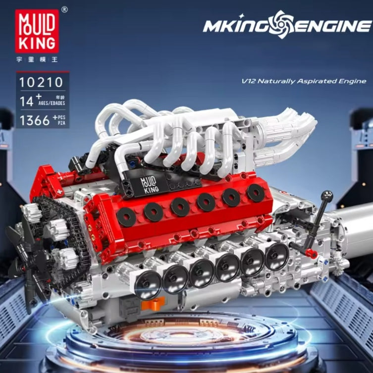 Mould King V12 Engine Building Blocks Set Toys (without box) tys bbs