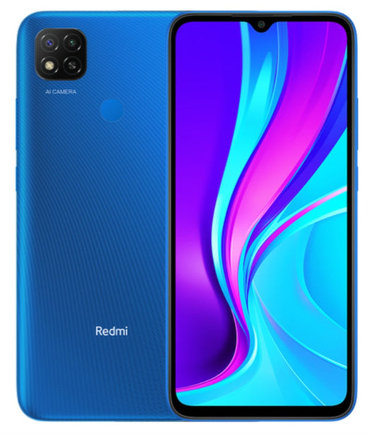 Xiaomi Redmi 9C Global Version Blue Smartphone Facial Recognition & Fingerprint Unlock Function Dust Water & Scratch Resistant HD Screen Super/Fast Charging (RAM 2GB+32GB ROM) Smartphone + FREE Gift. smp