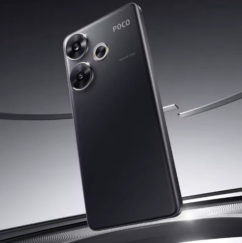 Xiaomi Poco F6 5G Global Version Black Smartphone Facial Recognition & Fingerprint Unlock Function Dust Water & Scratch Resistant HD Screen Super/Fast Charging (RAM 12GB+512GB ROM) Smartphone. smp