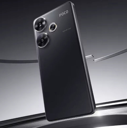 Xiaomi Poco F6 5G Global Version Black Smartphone Facial Recognition & Fingerprint Unlock Function Dust Water & Scratch Resistant HD Screen Super/Fast Charging (RAM 12GB+256GB ROM) Smartphone. smp