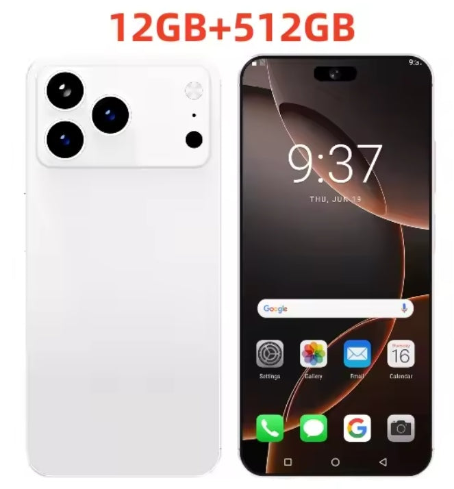Hot 2026 New XS17 Pro Max 7.3inch HD 4K 4G 5G Android 12GB+512GB (White) Smartphone smp