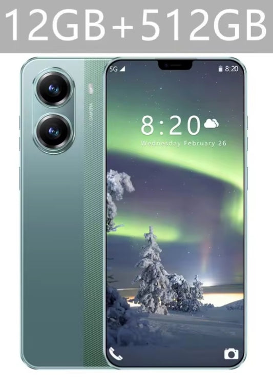 NEW X7 Pro 7.0 HD Global Edition 12GB 512GB Global Edition Facial Recognition Function Android (Green) Smartphone smp
