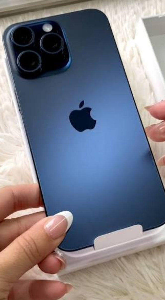 Apple iPhone 15 Pro Max 5G Smartphone Chinese/US Version Facial Recognition Function Dust Water & Scratch Resistant HD Screen Super/Fast Charging (256GB ROM) (Blue) Smartphone smp