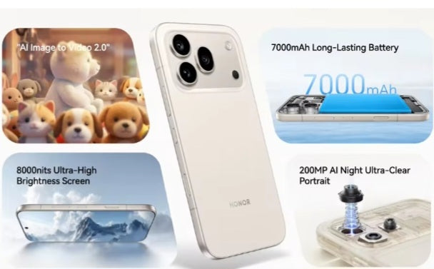 Honor 600 Pro Hong Kong Version Orange Smartphone Dust Water & Scratch Resistant HD Screen Super/Fast Charging Smartphone (RAM 12GB+512GB ROM). smp
