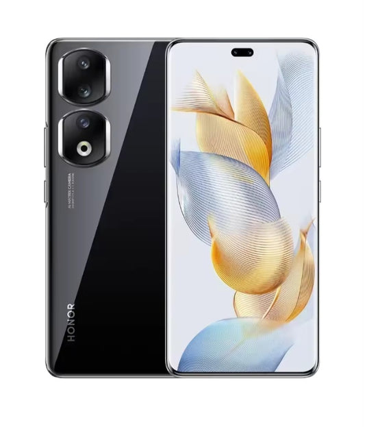 Honor 90 Pro 5G Chinese Version Black Smartphone Facial Recognition & Fingerprint Unlock Function Dust Water & Scratch Resistant HD Screen Super/Fast Charging (RAM 12GB+256GB ROM) Smartphone. smp