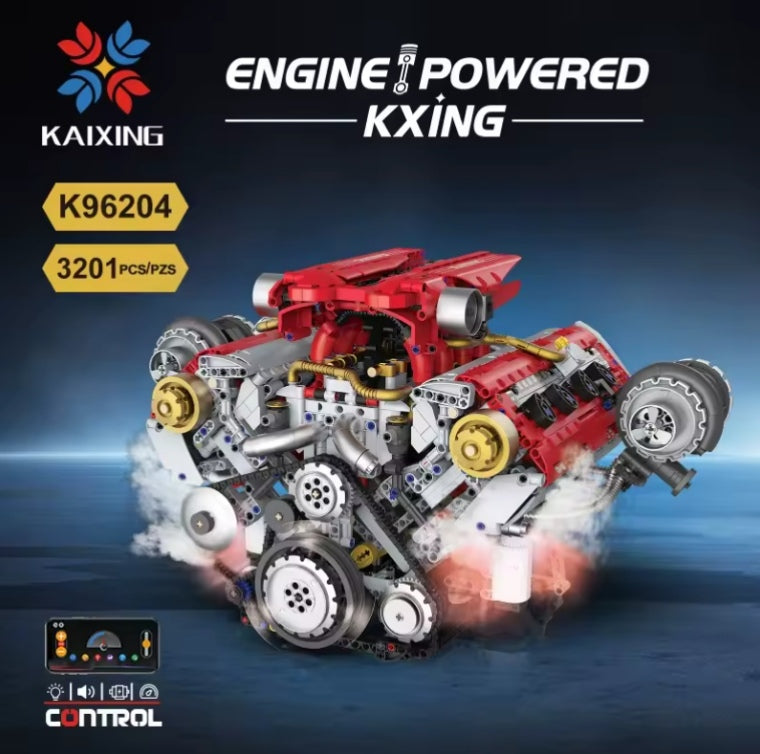 Remote Controled Motorized V8 Engine Building Block Set Toys For Adult Kids tys bbs crs