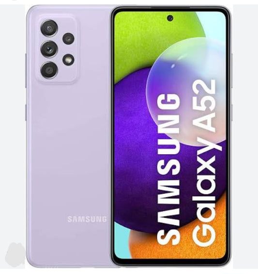 Samsung Galaxy A52 5G US Version Smartphone Facial Recognition & Fingerprint Unlock Function Dust Water & Scratch Resistant HD Screen Super/Fast Charging Violet Smartphone smp
