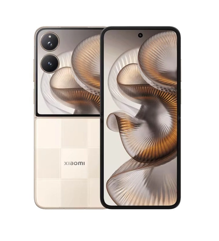 Xiaomi Mix Flip 2 Chinese Version Gold Smartphone Facial Recognition & Fingerprint Unlock Function Dust Water & Scratch Resistant HD Screen Super/Fast Charging Smartphone (RAM 16GB+1TB ROM). smp