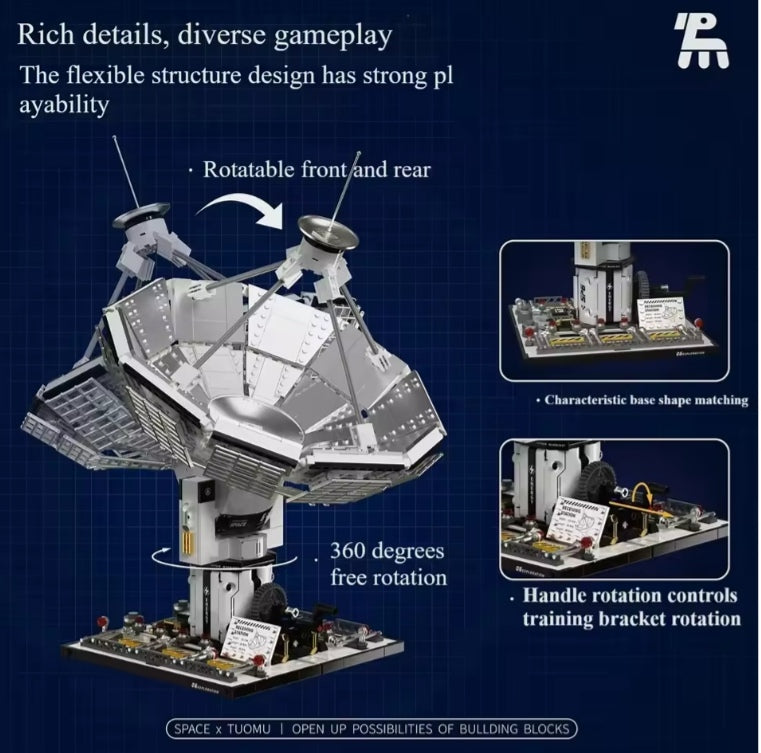 Home Decor Space Signal Receiving Base Building Blocks Set Toys (no box) tys bbs