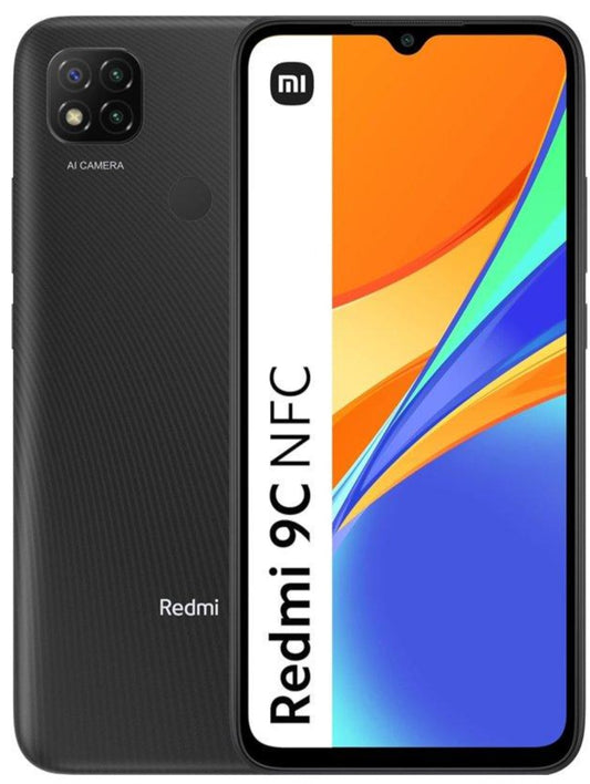 Xiaomi Redmi 9C Global Version Black Smartphone Facial Recognition & Fingerprint Unlock Function Dust Water & Scratch Resistant HD Screen Super/Fast Charging (RAM 2GB+32GB ROM) Smartphone + FREE Gift. smp