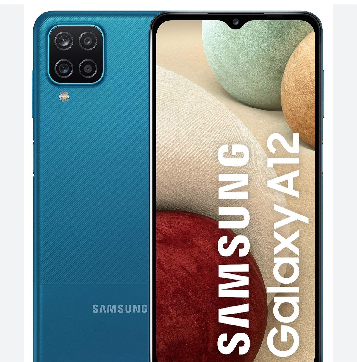 Samsung Galaxy A12 Global Version Blue Smartphone Dust Water & Scratch Resistant HD Screen Super/Fast Charging Smartphone. smp