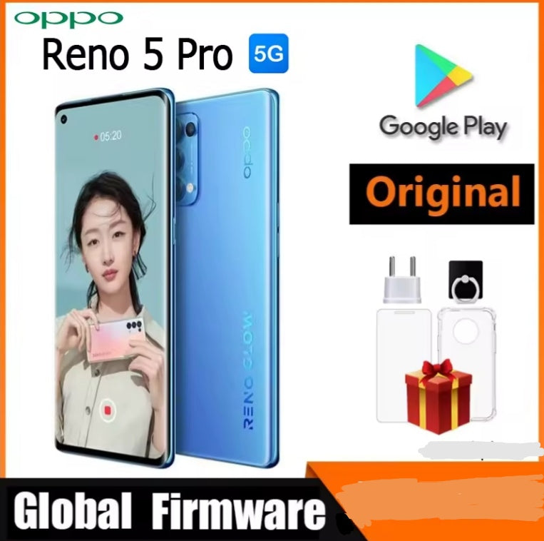 OPPO Reno 5 Pro Global Version 5G Smartphone 6.55inch Screen RAM 8GB+128GB ROM (Black) Smartphone smp