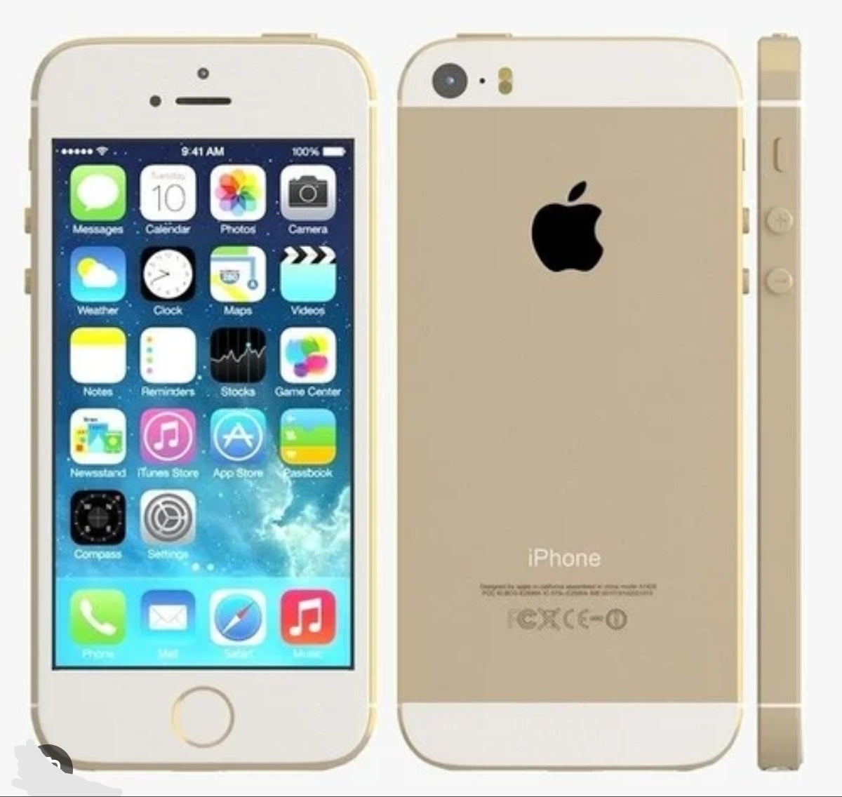 Apple iPhone 5s 4G Smartphone Fingerprint Unlock Function Dust Water & Scratch Resistant HD Screen Super/Fast Charging (32GB ROM) (Gold) Smartphone smp