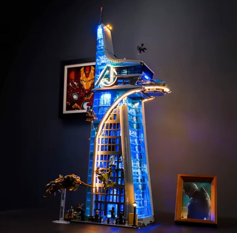 LED Avengers Tower Building Blocks Set Toys tys bbs