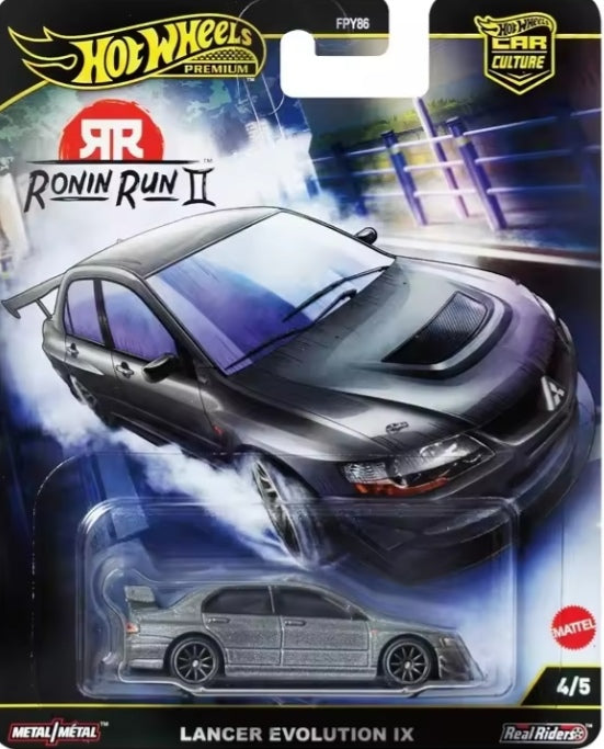 Hot Wheels Premium 2025 Car Culture Ronin Run II Lancer Evolution I Toy Car crs tys
