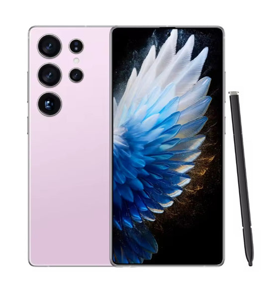IVMI  Global Vision Pink Smartphone Facial Recognition & Fingerprint Unlock Function Dust Water & Scratch Resistant HD Screen Super/Fast Charging Smartphone (RAM 3GB+16GB ROM). smp