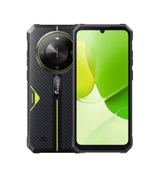FOSSIBOT F105 Rugged Global Version Green Smartphone Facial Recognition & Fingerprint Unlock Function Dust Water & Scratch Resistant HD Screen Super/Fast Charging (RAM 4GB+64GB ROM) smp