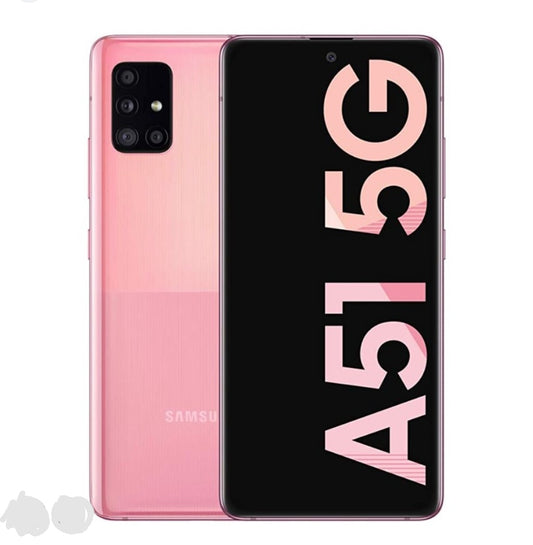 Samsung Galaxy A51 5G US Version Smartphone Facial Recognition & Fingerprint Unlock Function Dust Water & Scratch Resistant HD Screen Super/Fast Charging (Model: A516U) Full Set Pink Smartphone smp
