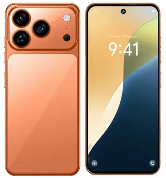 2025 Hot New i17 Pro Max 12GB+512GB 7.3inch HD Global Version 5G Android (Orange) Smartphone smp