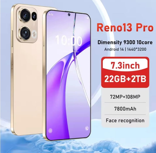 HOT 2025 NEW Reno13 Pro 5G Android Global Version 22GB+2TB (Gold) Smartphone smp