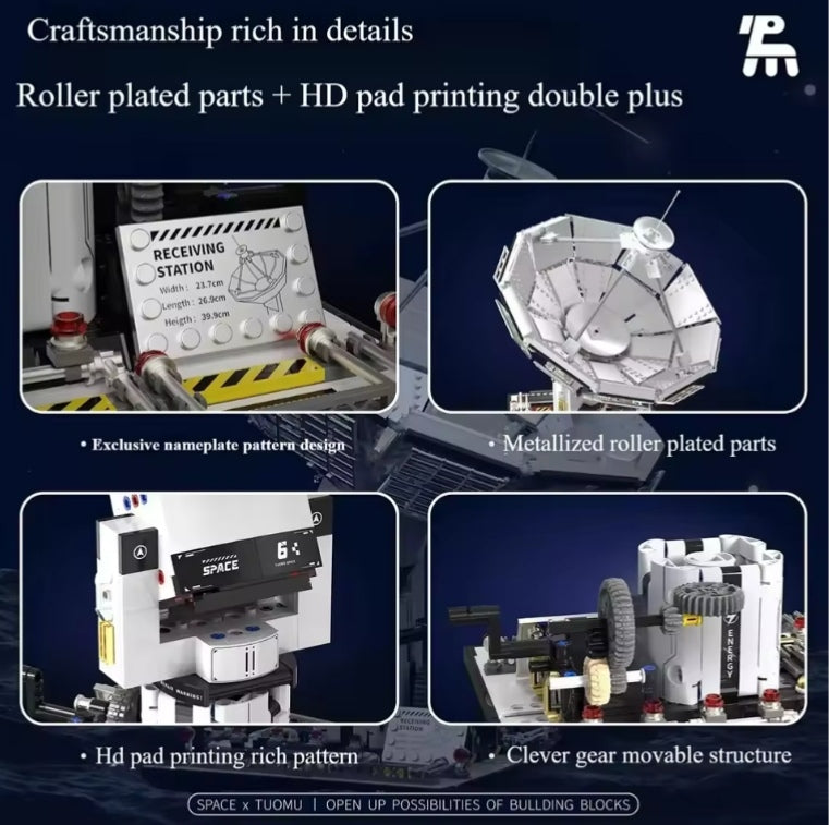 Home Decor Space Signal Receiving Base Building Blocks Set Toys (no box) tys bbs