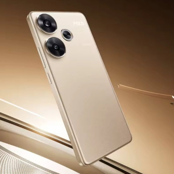 Xiaomi Poco F6 5G Global Version Gold Smartphone Facial Recognition & Fingerprint Unlock Function Dust Water & Scratch Resistant HD Screen Super/Fast Charging (RAM 16GB+512GB ROM) Smartphone. smp