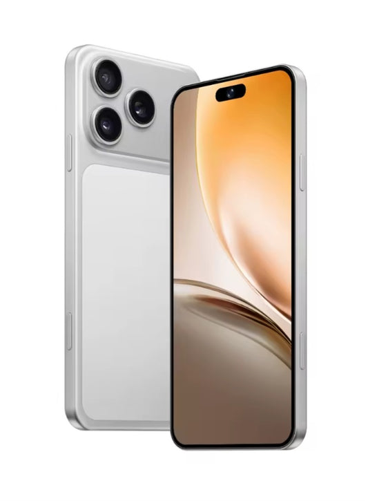 IVMI 17 Pro Max White Global Version Smartphone Facial Recognition & Fingerprint Unlock Function Dust Water & Scratch Resistant HD Screen Super/Fast Charging Smartphone (RAM 3GB+16GB ROM). smp