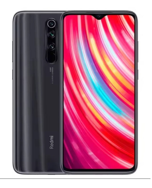 Xiaomi Redmi Note 8 Pro Global Version Black Smartphone Facial Recognition & Fingerprint Unlock Function Dust Water & Scratch Resistant HD Screen Super/Fast Charging (RAM 6GB+128GB ROM) Smartphone. smp