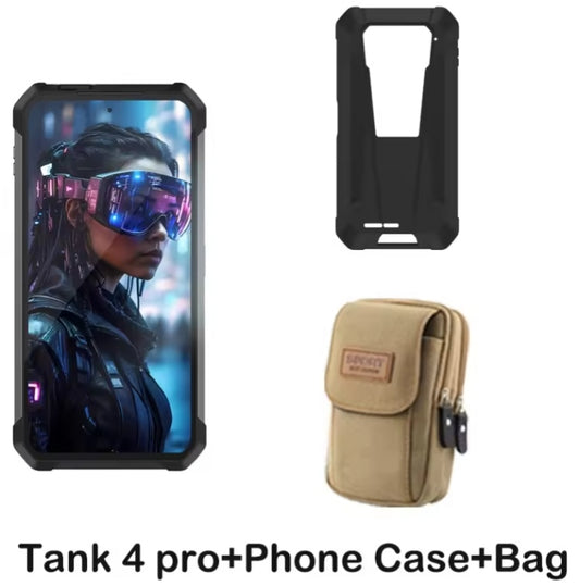 Tank 4 Pro Rugged 5G Android 14 Projector Sports Smartphone (RAM 16GB+512GB ROM) + FREE Phone Case + FREE Bag. smp