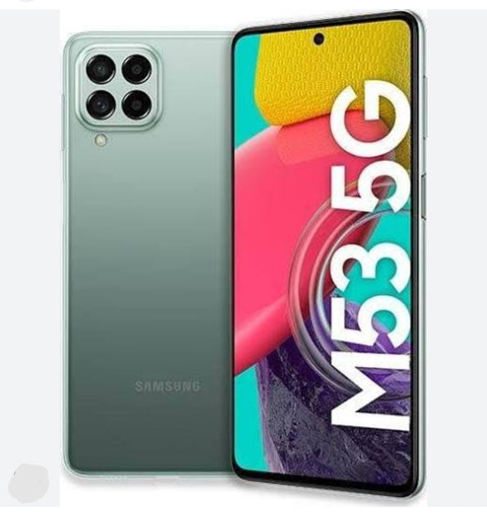 Samsung Galaxy M53 5G Korean Version Smartphone Facial Recognition & Fingerprint Unlock Function Dust Water & Scratch Resistant HD Screen Super/Fast Charging Green Series Smartphone smp
