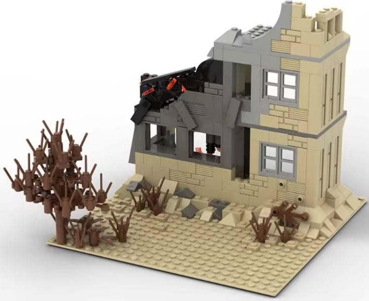 WW2 Military Battlefield Building Set Ruins Building Blocks Set Toys tys bbs