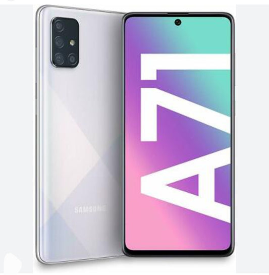 Samsung Galaxy A71 5G US Version Silver Smartphone Dust Water & Scratch Resistant HD Screen Super/Fast Charging Smartphone. smp