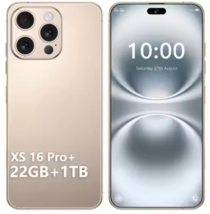 XS 16 Pro+ 22GB+2TB 7.3inch HD 4G 5G Android (Gold) Smartphone smp