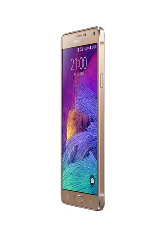 Samsung Galaxy Note 4 Global Version Gold Smartphone Dust Water & Scratch Resistant HD Screen Super/Fast Charging Smartphone (N910F). smp