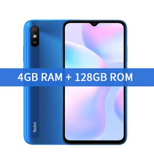 Xiaomi Redmi 9A 4G Global Version Smartphone Facial Recognition Function Dust Water & Scratch Resistant HD Screen Super/Fast Charging (RAM 4GB+128GB ROM) (Blue) Smartphone smp